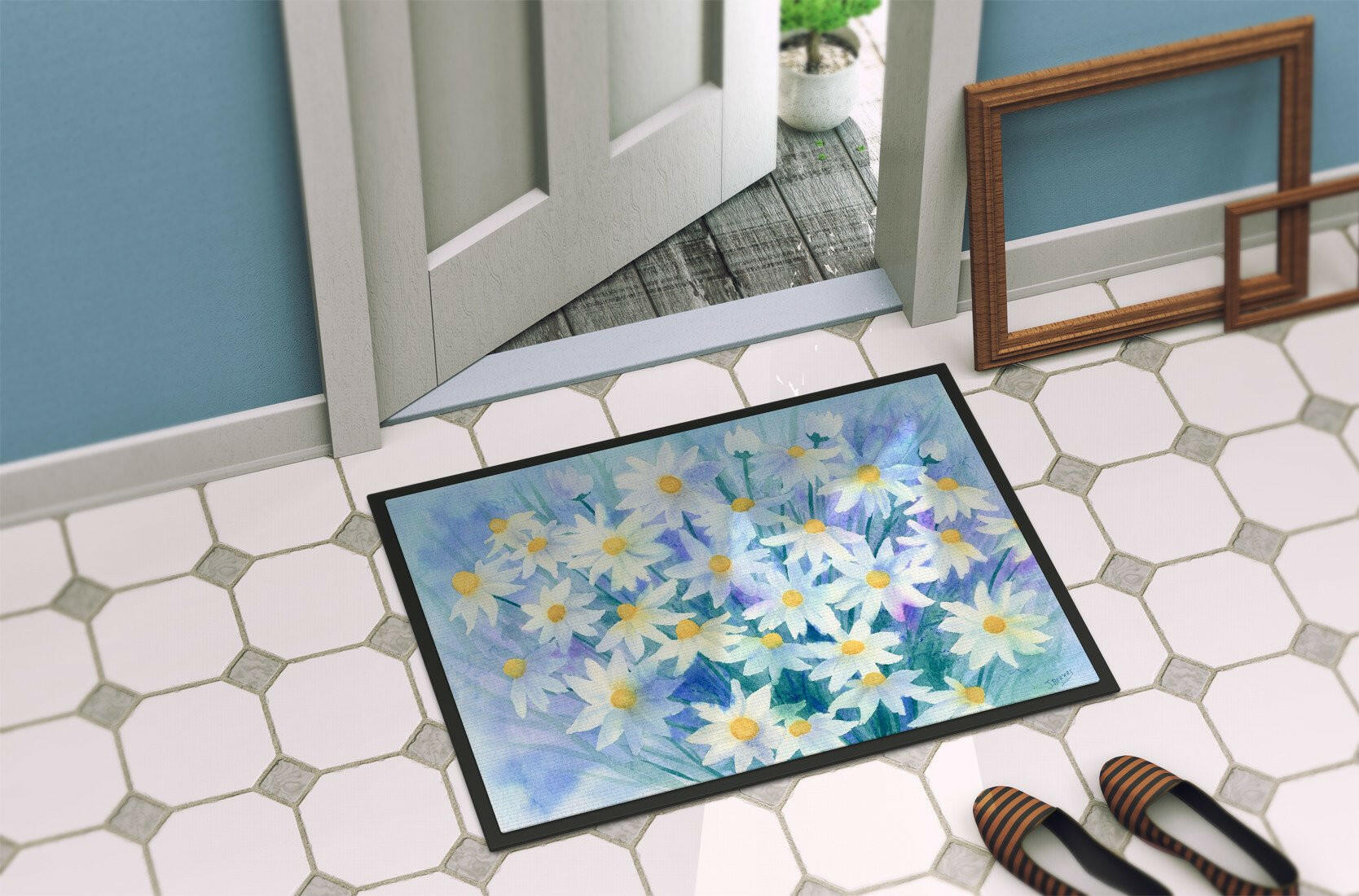 Light and Airy Daisies Indoor or Outdoor Mat 24x36 IBD0255JMAT - the-store.com