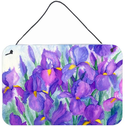 Purple Iris Wall or Door Hanging Prints by Caroline&#39;s Treasures