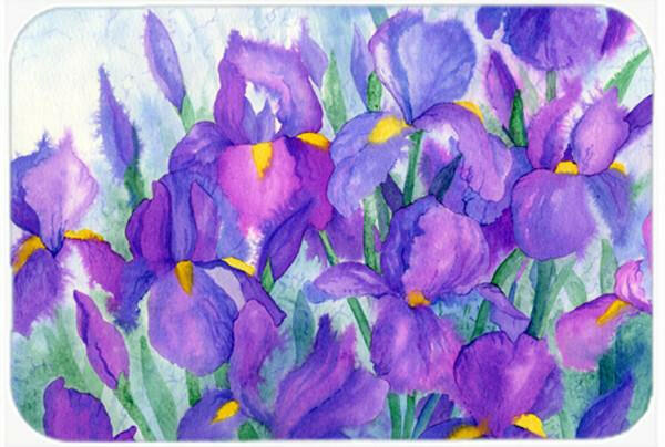 Purple Iris Glass Cutting Board Large IBD0256LCB by Caroline&#39;s Treasures