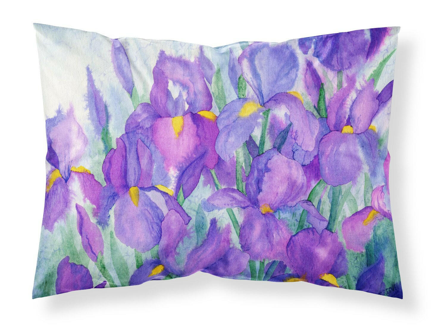 Purple Iris Fabric Standard Pillowcase IBD0256PILLOWCASE by Caroline's Treasures