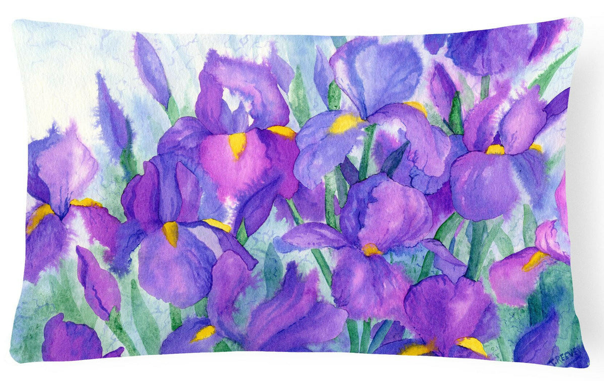 Purple Iris Fabric Decorative Pillow IBD0256PW1216 by Caroline&#39;s Treasures