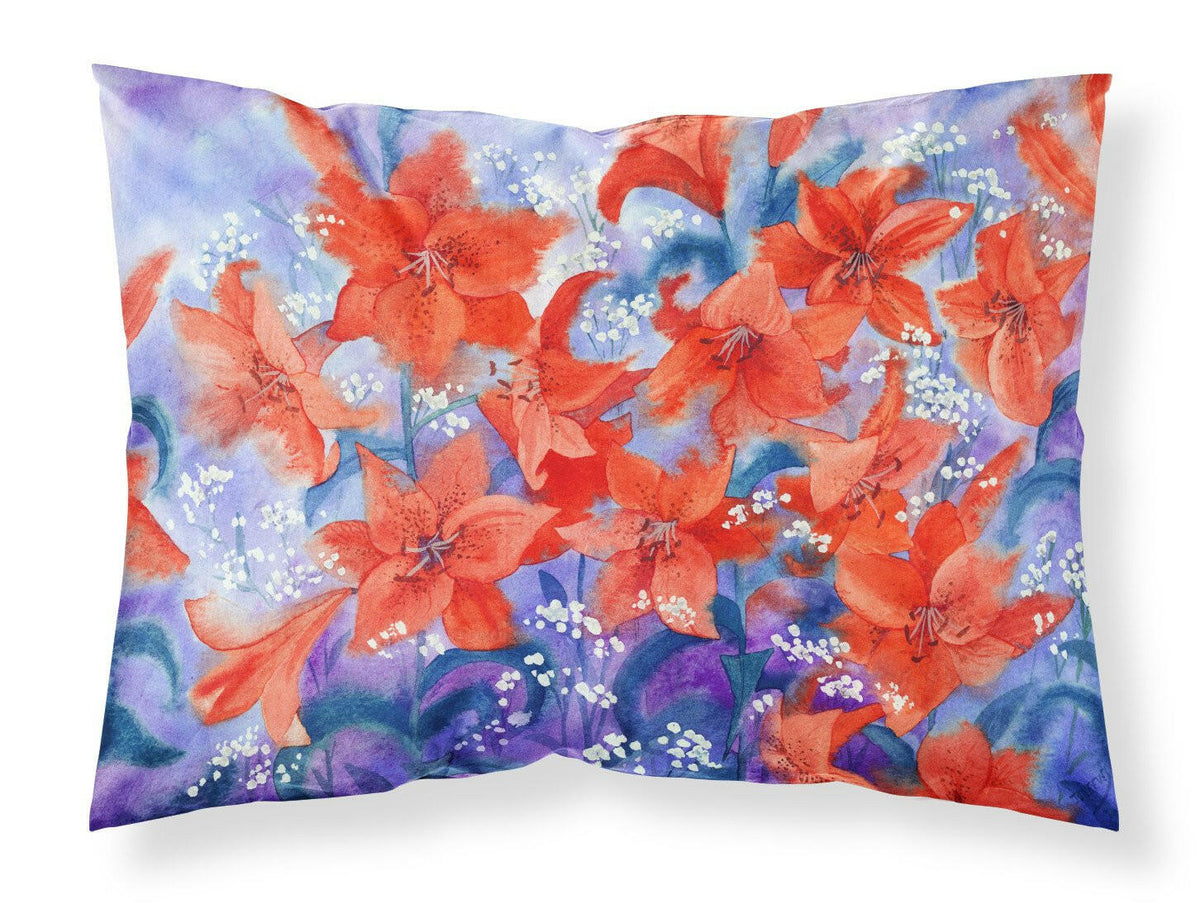 Lillies Fabric Standard Pillowcase IBD0257PILLOWCASE by Caroline&#39;s Treasures