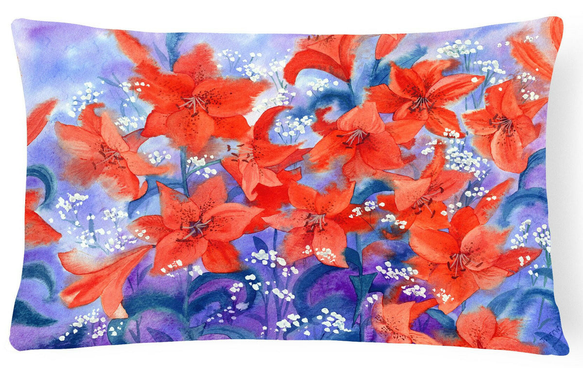 Lillies Fabric Decorative Pillow IBD0257PW1216 by Caroline&#39;s Treasures