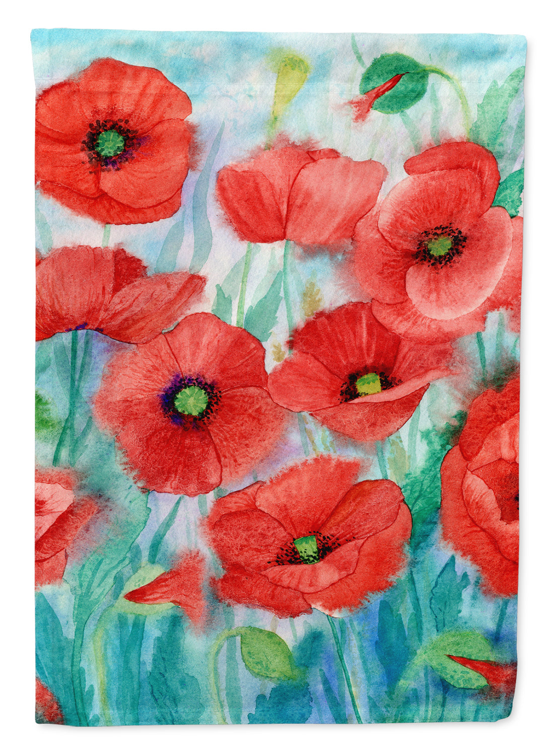 Poppies Flag Canvas House Size IBD0258CHF