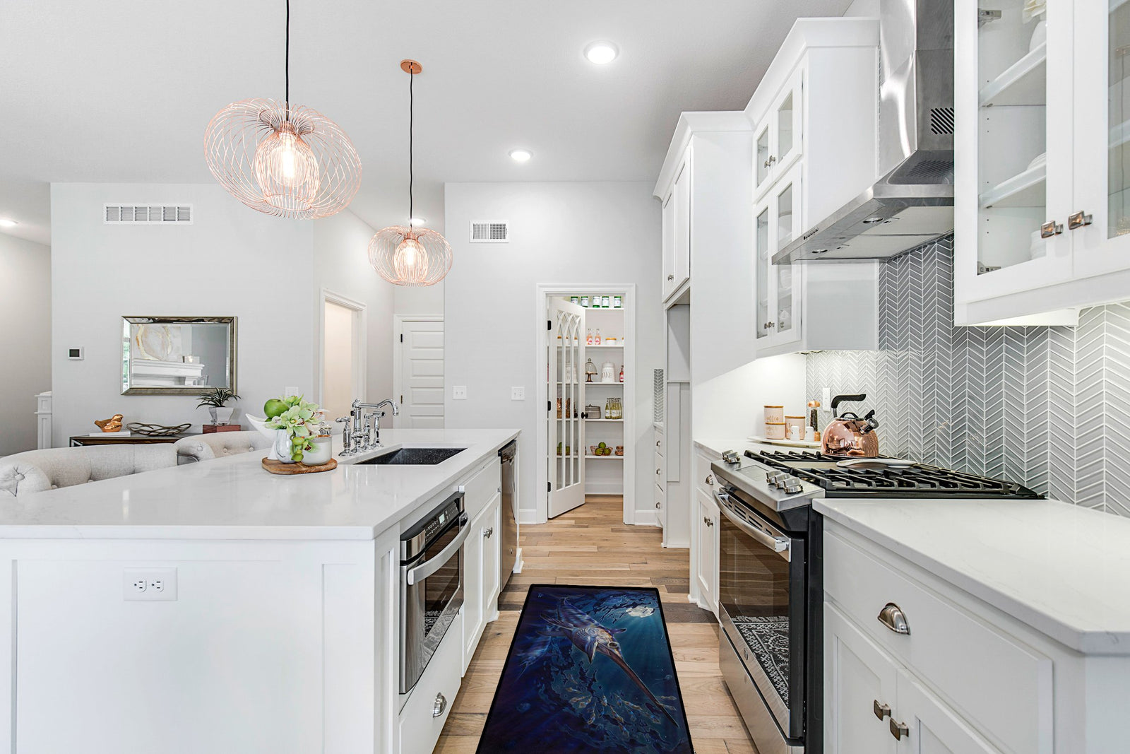 Caroline's Treasures Prince Of Darkness Swordfish Floor Runner Mats – 28x58 Indoor/Outdoor Rugs with Artistic Design | Made in the USA JMA2006HRM2858