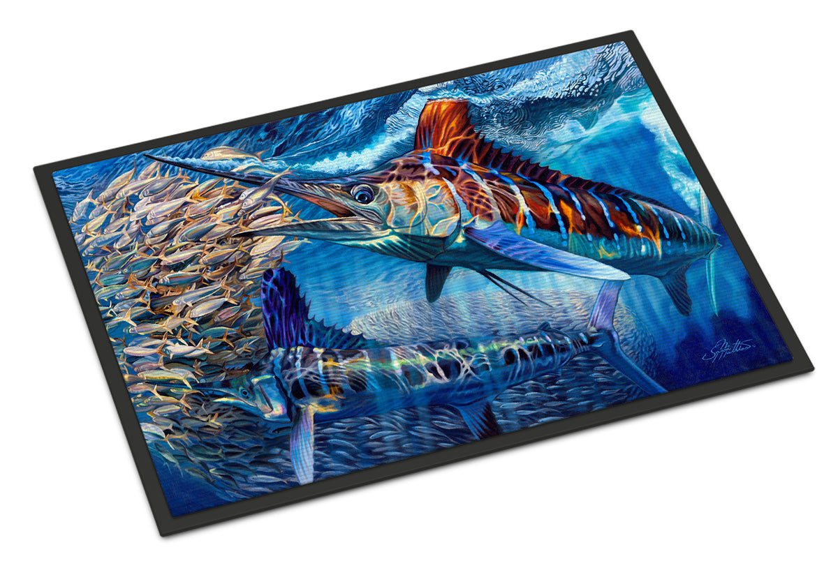 White Night White Marlin Indoor or Outdoor Mat 18x27 JMA2008MAT - the-store.com