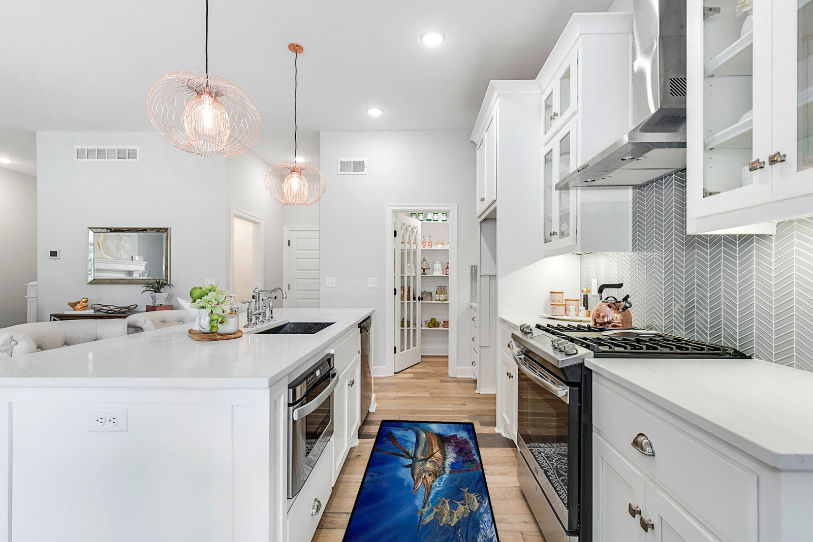 Caroline's Treasures Majesty Sailfish Floor Runner Mats – 28x58 Indoor/Outdoor Rugs with Artistic Design | Made in the USA JMA2010HRM2858