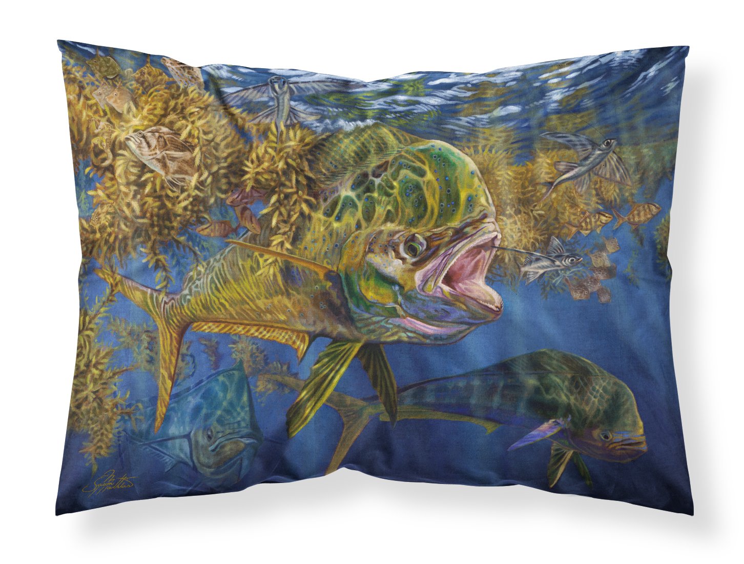 Seaweed Salad Mahi Fabric Standard Pillowcase JMA2013PILLOWCASE by Caroline's Treasures