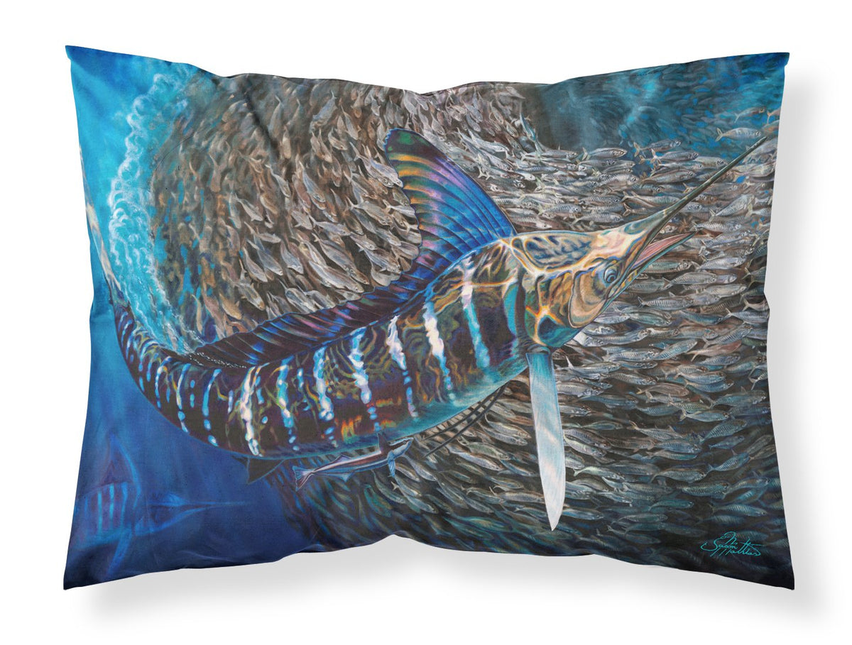 Striped Gem Striped Marlin Fabric Standard Pillowcase JMA2014PILLOWCASE by Caroline&#39;s Treasures