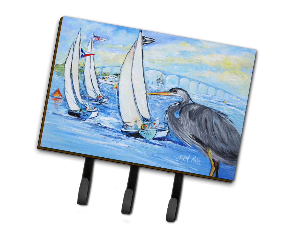 Blue Heron Sailboats Dog River Bridge Leash or Key Holder JMK1001TH68