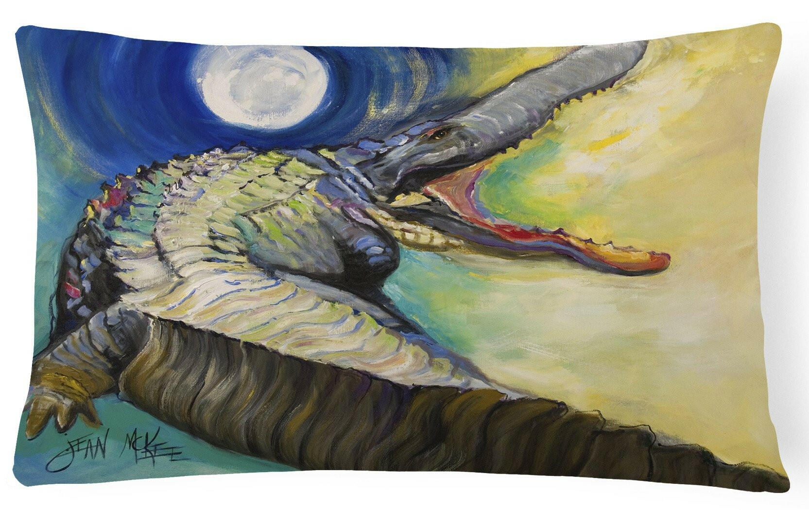 Alligator Canvas Fabric Decorative Pillow JMK1004PW1216 by Caroline's Treasures