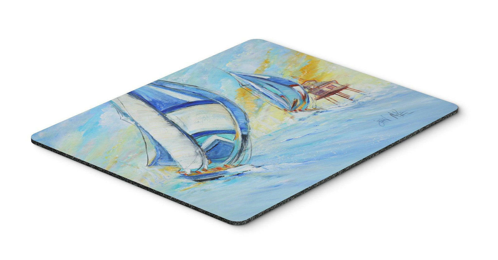 Sailboats and Middle Bay Lighthouse Mouse Pad, Hot Pad or Trivet JMK1005MP by Caroline's Treasures