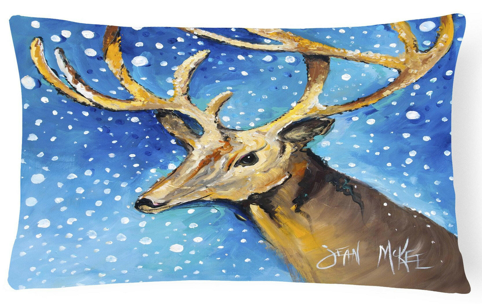 Reindeer Canvas Fabric Decorative Pillow JMK1009PW1216 by Caroline's Treasures