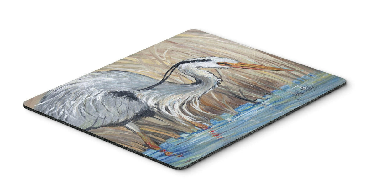 Blue Heron in the reeds Mouse Pad, Hot Pad or Trivet JMK1013MP by Caroline&#39;s Treasures