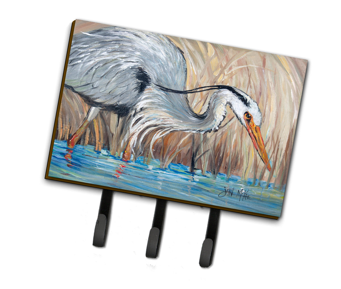 Blue Heron in the reeds Leash or Key Holder JMK1013TH68