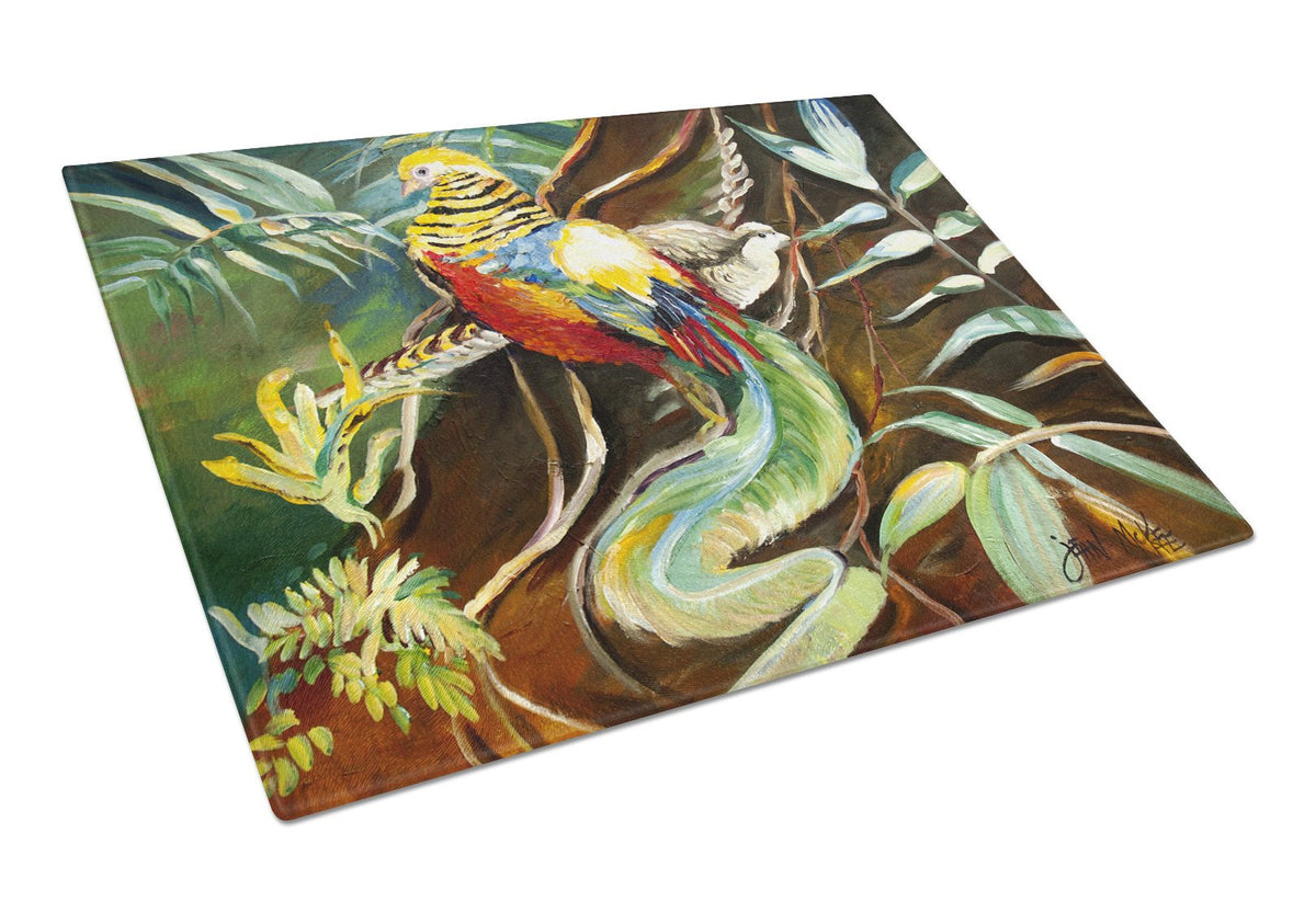 Mandarin Pheasant Glass Cutting Board Large JMK1014LCB by Caroline&#39;s Treasures