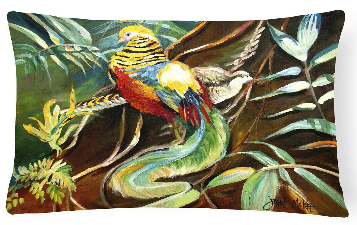 Mandarin Pheasant Canvas Fabric Decorative Pillow JMK1014PW1216 by Caroline&#39;s Treasures