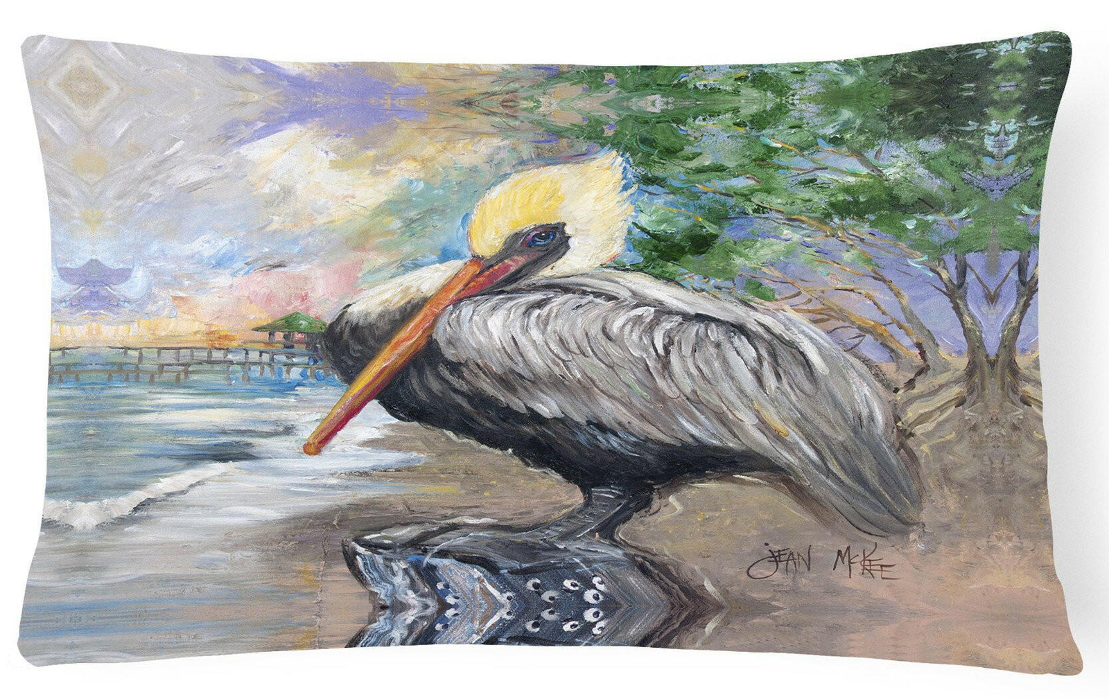 Pelican Bay Canvas Fabric Decorative Pillow JMK1019PW1216 by Caroline's Treasures