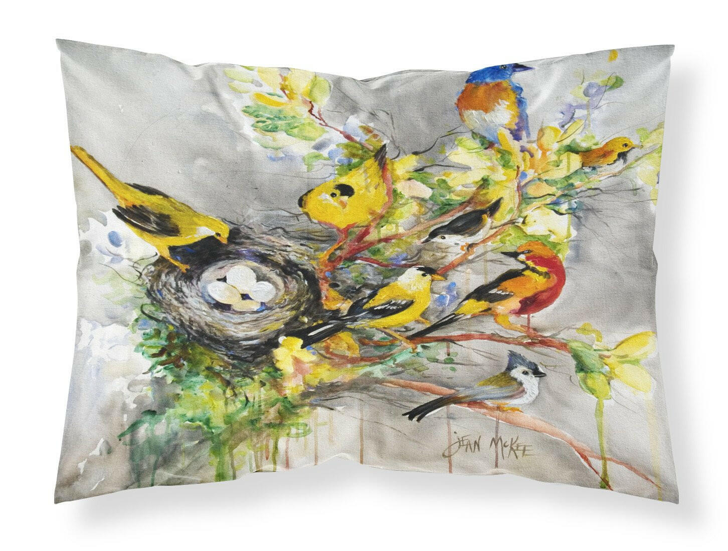 Spring Birds Fabric Standard Pillowcase JMK1024PILLOWCASE by Caroline's Treasures
