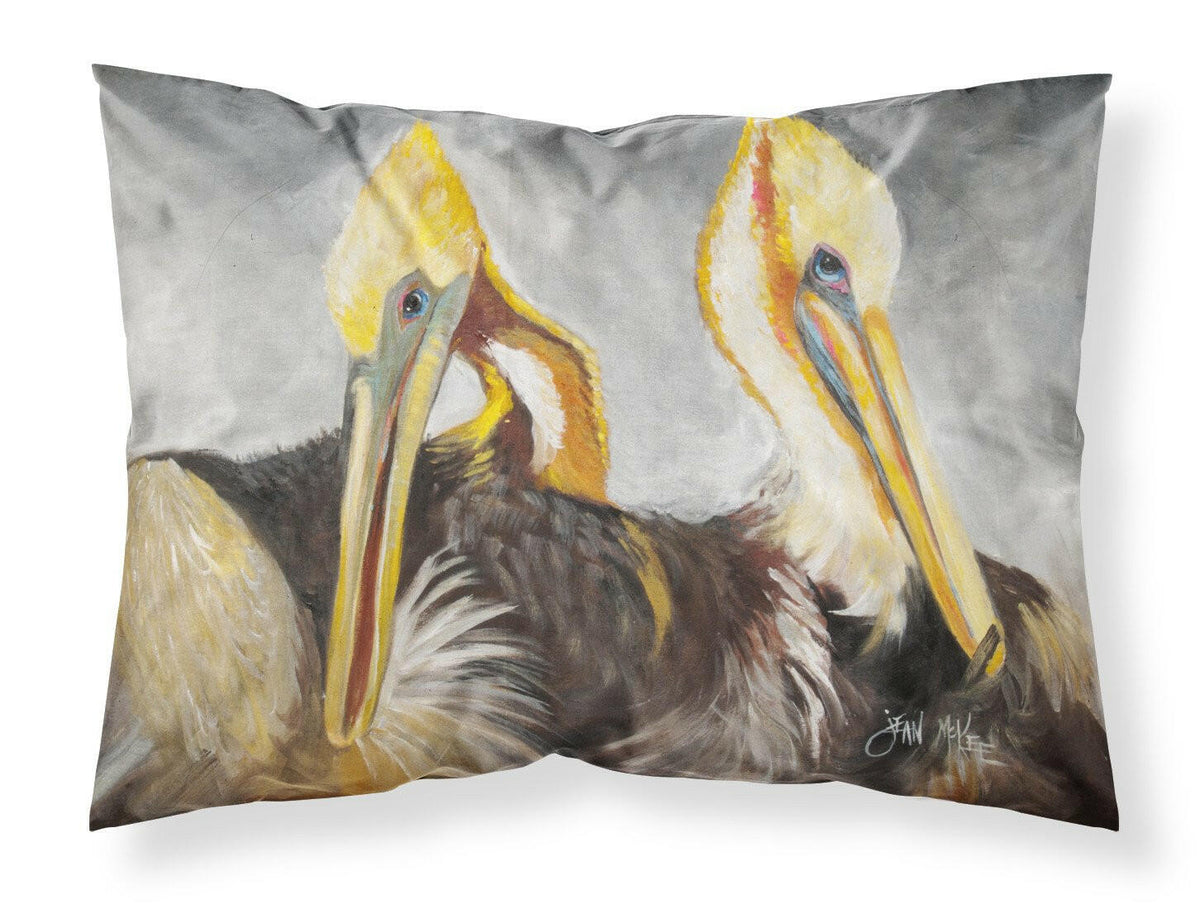 Pelicans Preening Fabric Standard Pillowcase JMK1025PILLOWCASE by Caroline&#39;s Treasures