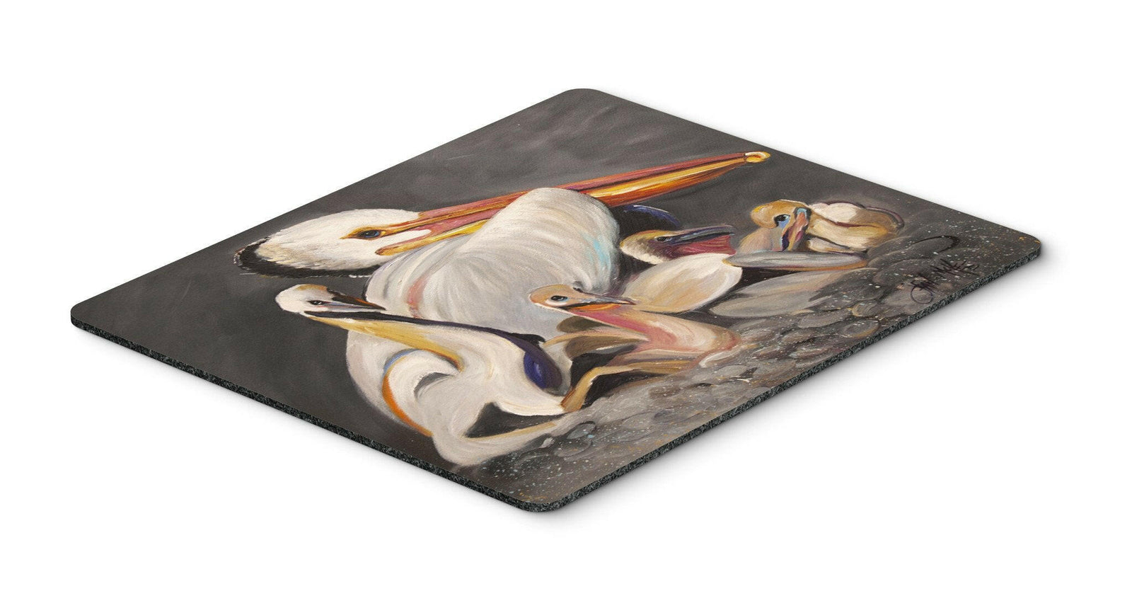 White Pelicans Mouse Pad, Hot Pad or Trivet JMK1026MP by Caroline's Treasures