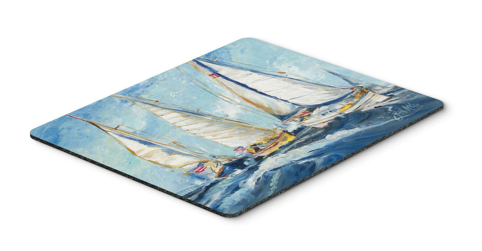 Roll me over Sailboats Mouse Pad, Hot Pad or Trivet JMK1027MP by Caroline's Treasures