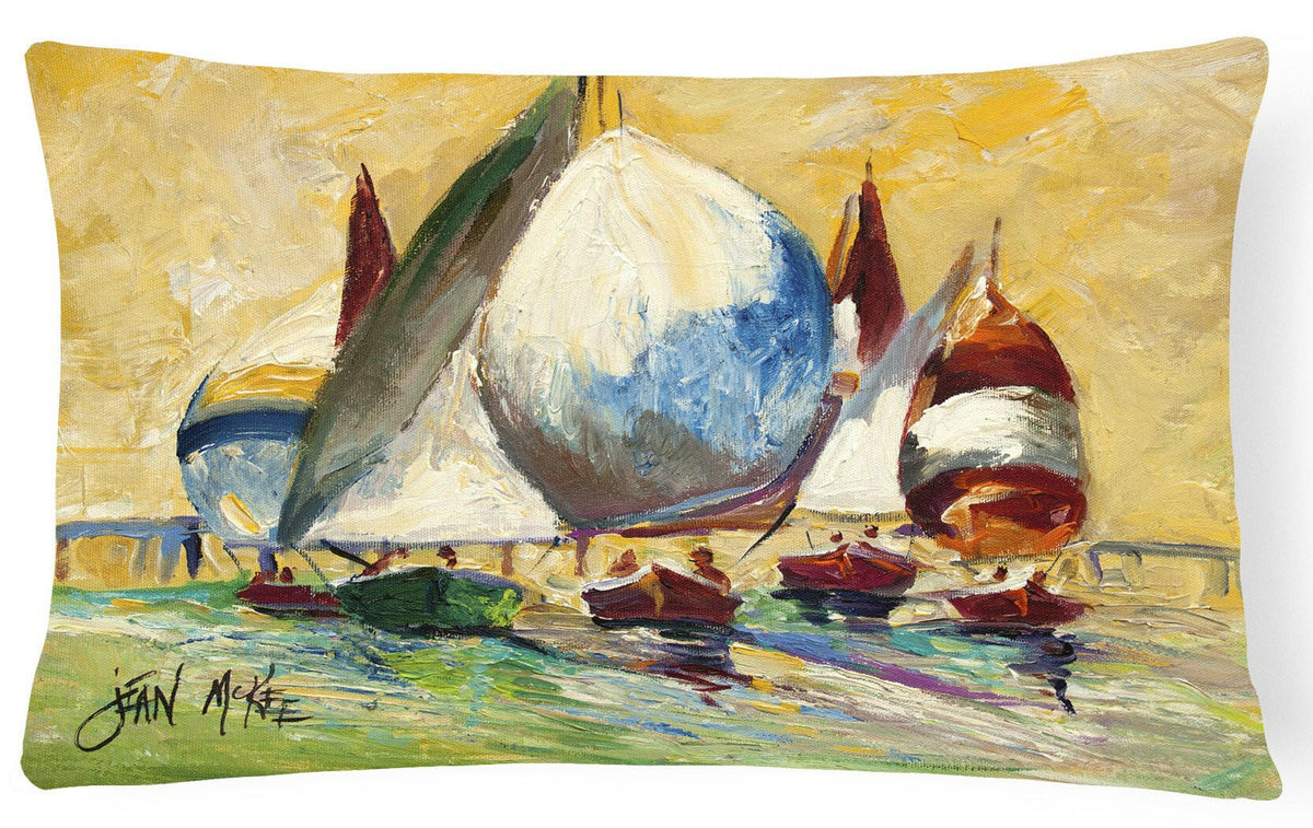 Bimini Sails Sailboat Canvas Fabric Decorative Pillow JMK1033PW1216 by Caroline&#39;s Treasures