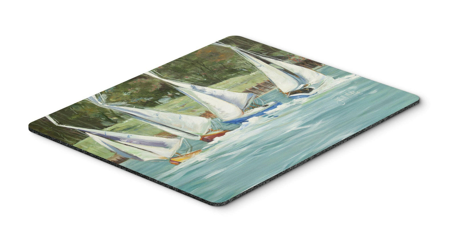 Sailboats on the bay Mouse Pad, Hot Pad or Trivet JMK1035MP by Caroline's Treasures