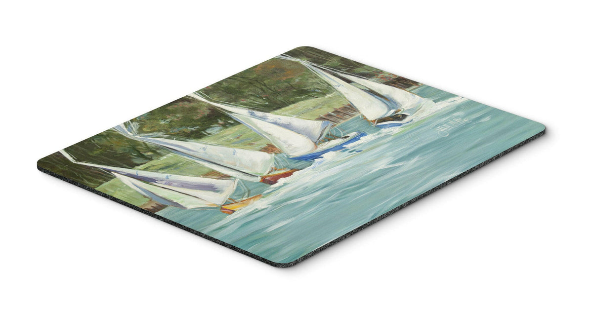 Sailboats on the bay Mouse Pad, Hot Pad or Trivet JMK1035MP by Caroline&#39;s Treasures