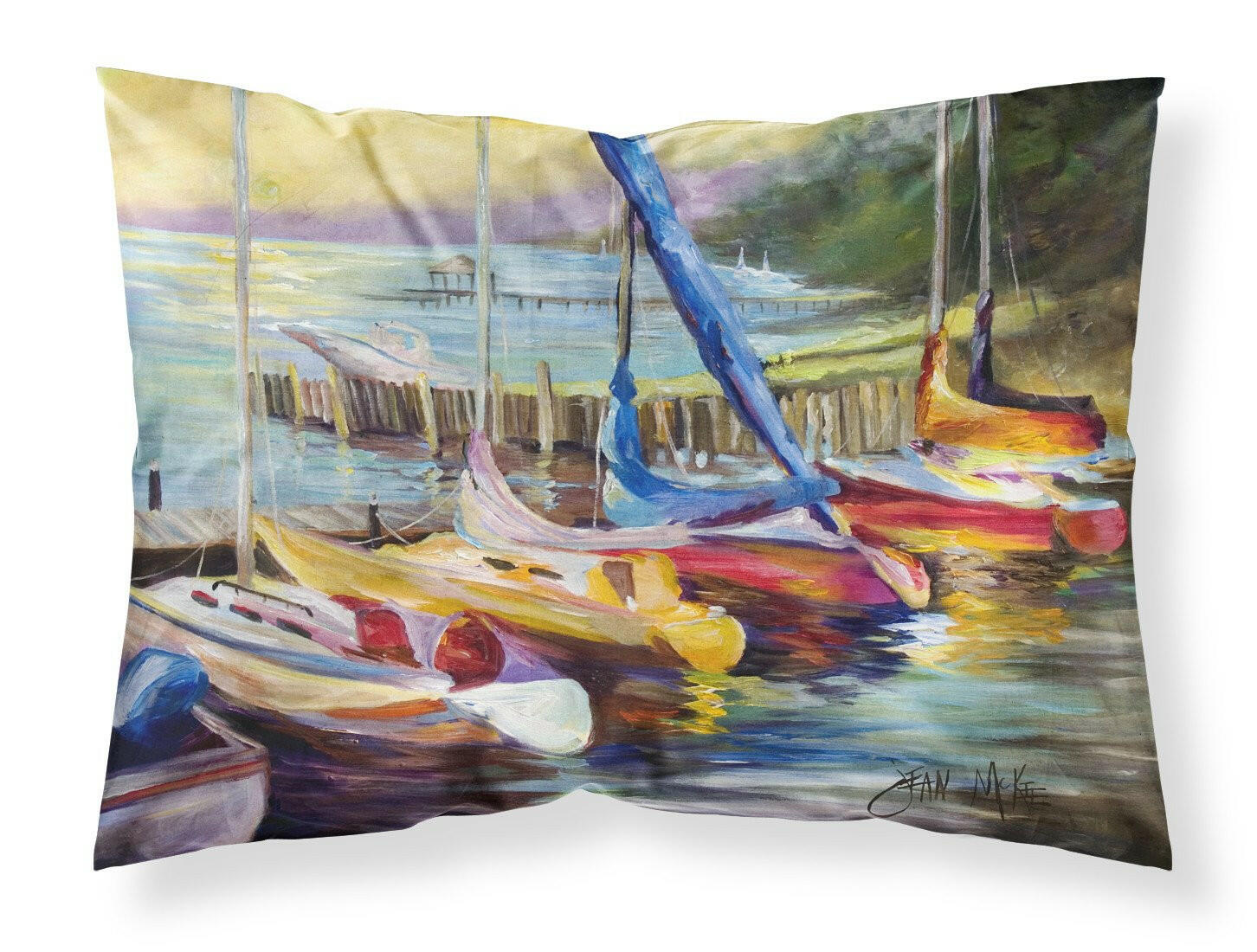 Sailboats at sunset Fabric Standard Pillowcase JMK1036PILLOWCASE by Caroline's Treasures