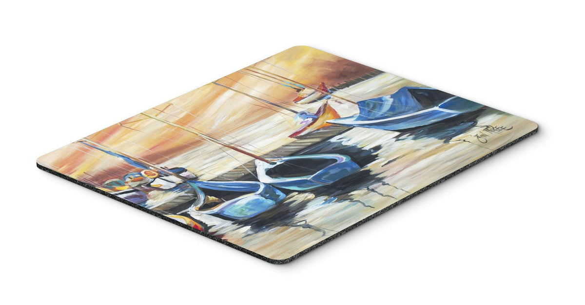 Beach View with Sailboats Mouse Pad, Hot Pad or Trivet JMK1038MP by Caroline&#39;s Treasures