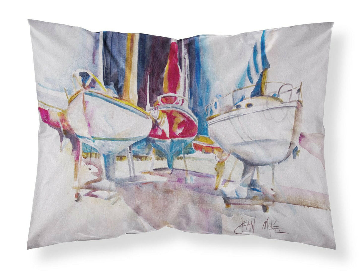 Sailboats in Dry Dock Fabric Standard Pillowcase JMK1039PILLOWCASE by Caroline&#39;s Treasures