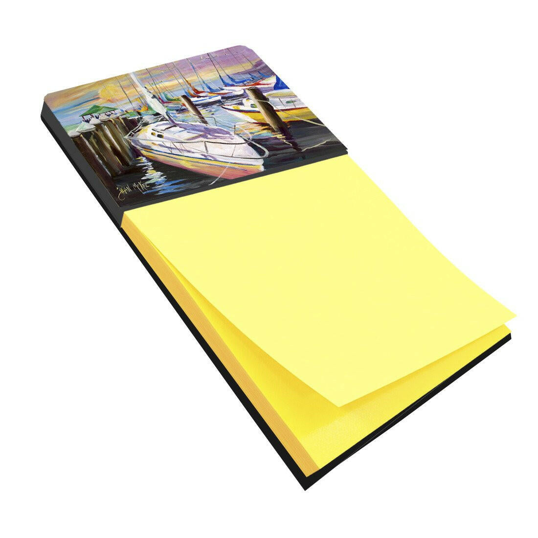 Sailboats at the Fairhope Yacht Club Docks Sticky Note Holder JMK1044SN by Caroline&#39;s Treasures