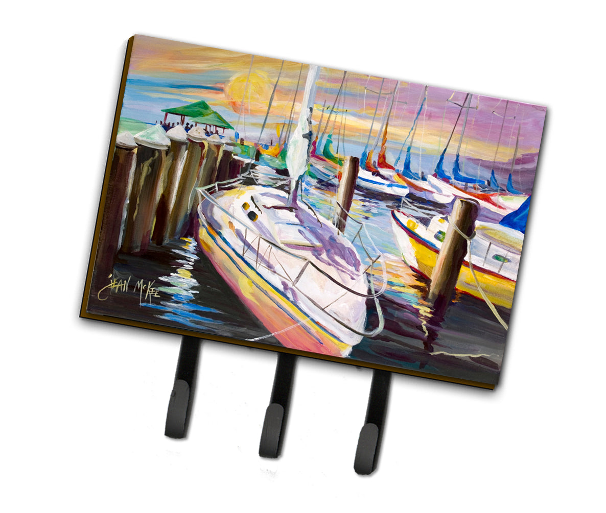 Sailboats at the Fairhope Yacht Club Docks Leash or Key Holder JMK1044TH68  the-store.com.