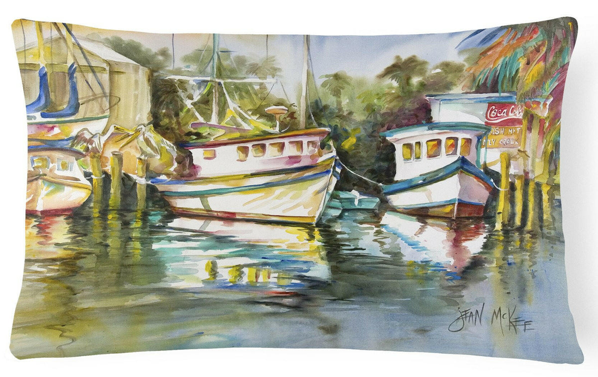 Fish Market Canvas Fabric Decorative Pillow JMK1047PW1216 by Caroline&#39;s Treasures