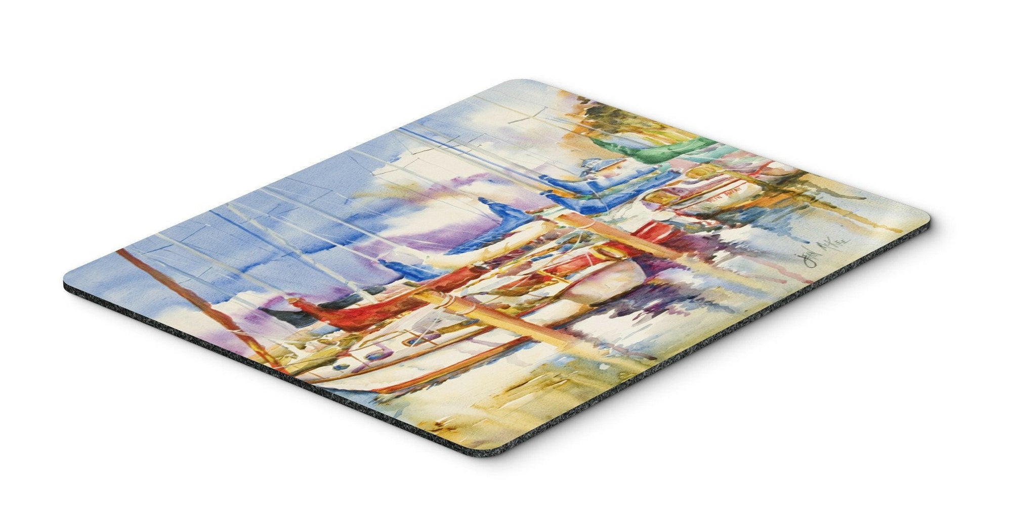 End Stall Sailboats Mouse Pad, Hot Pad or Trivet JMK1049MP by Caroline's Treasures
