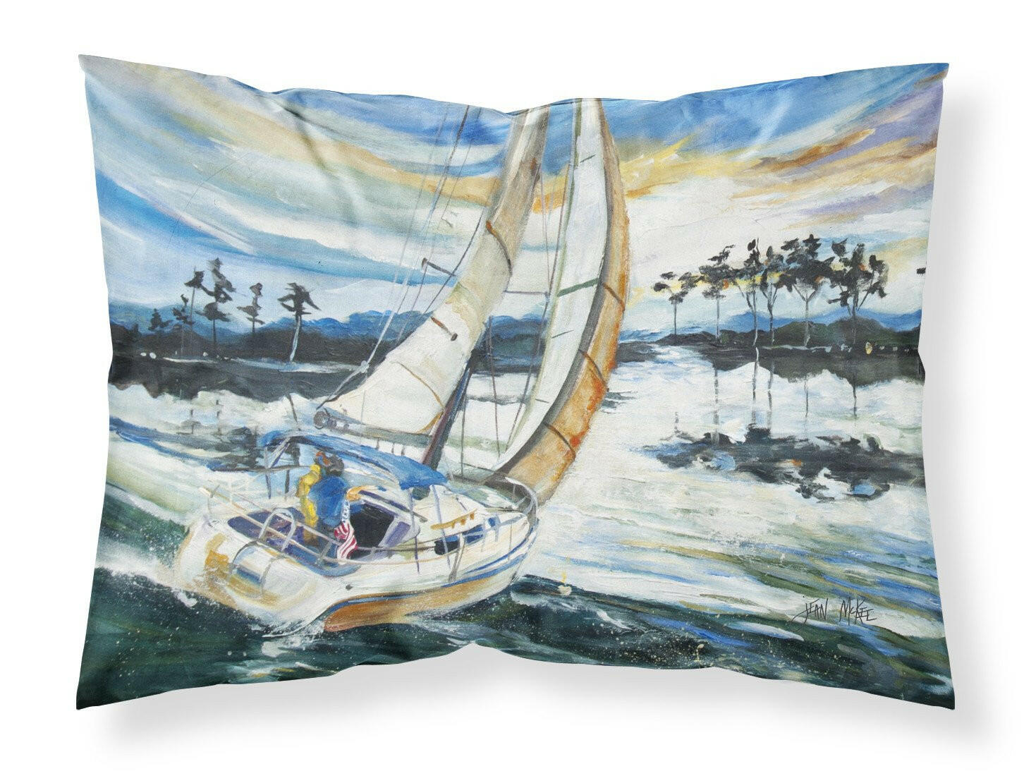 Sailboats on Lake Martin Fabric Standard Pillowcase JMK1055PILLOWCASE by Caroline's Treasures