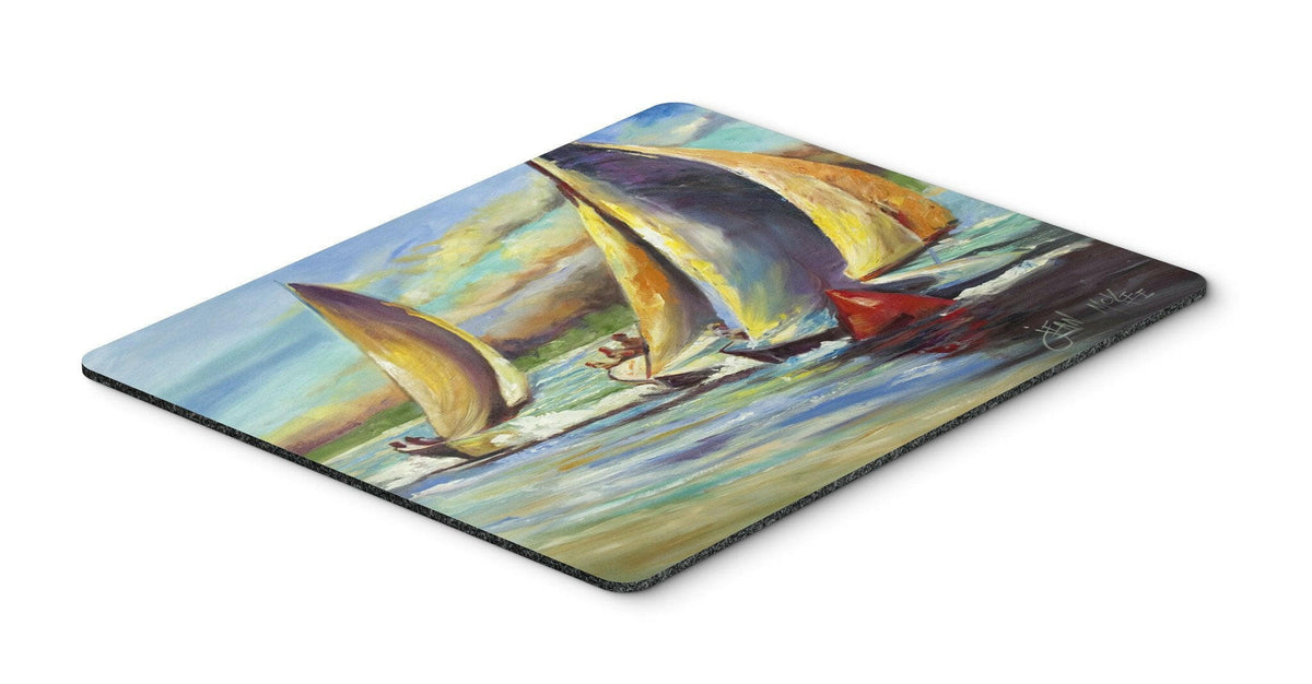 Knost Regatta Pass Christian Sailboats Mouse Pad, Hot Pad or Trivet JMK1057MP by Caroline&#39;s Treasures