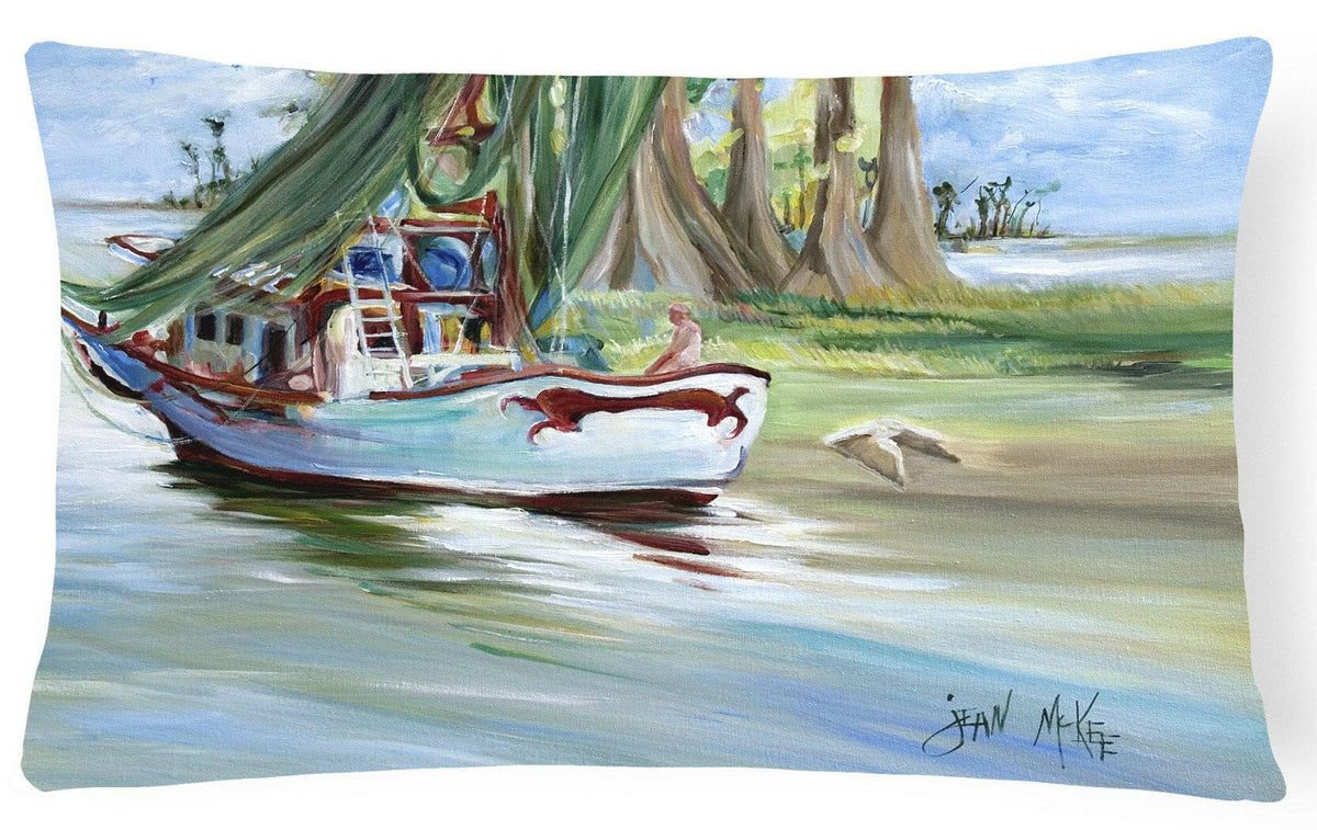 Jeannie Shrimp Boat Canvas Fabric Decorative Pillow JMK1060PW1216 by Caroline&#39;s Treasures