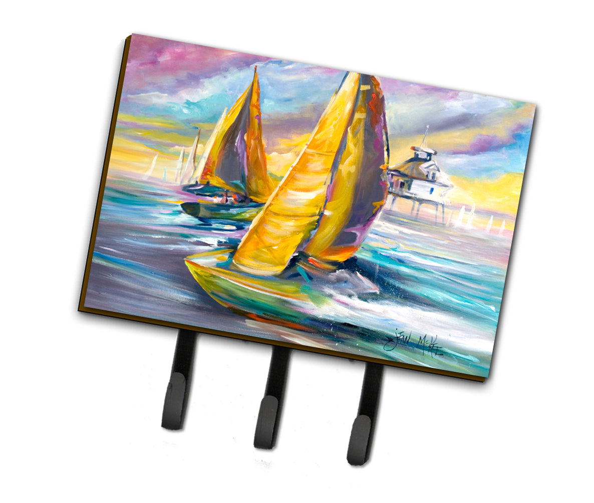 Sailboat with Middle Bay Lighthouse Leash or Key Holder JMK1061TH68  the-store.com.