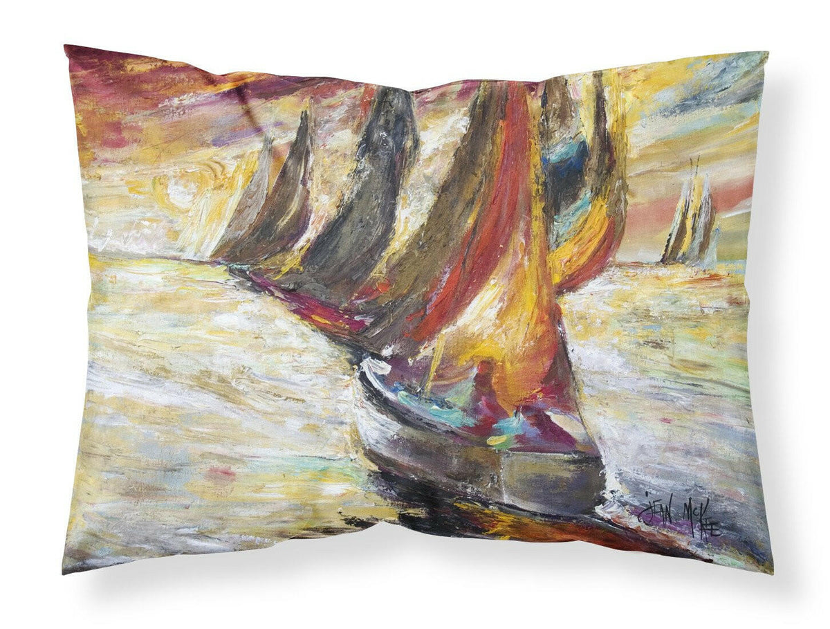 Red Sails Sailboat  Fabric Standard Pillowcase JMK1062PILLOWCASE by Caroline&#39;s Treasures