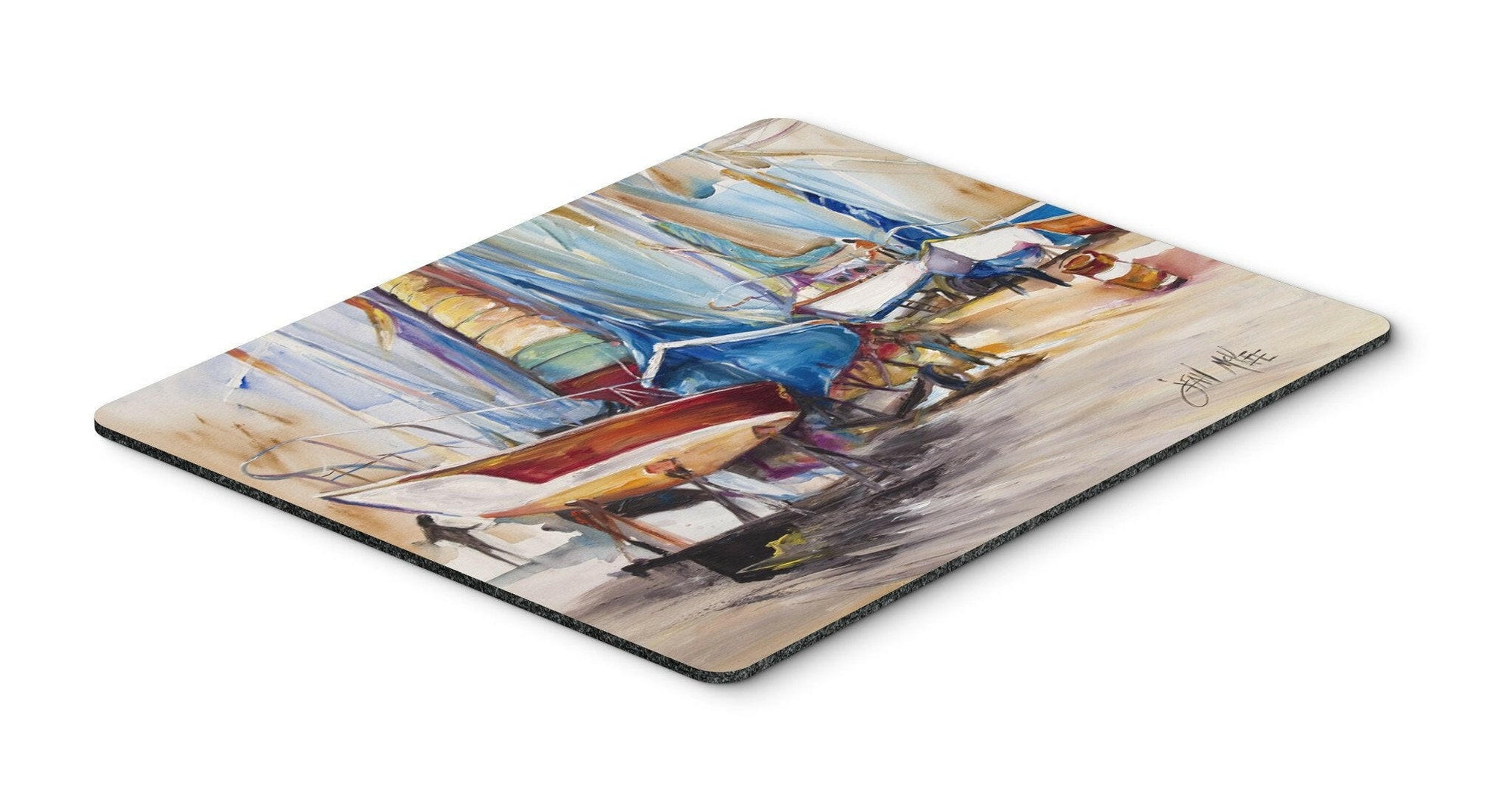 On the Hill Sailboats Mouse Pad, Hot Pad or Trivet JMK1066MP by Caroline's Treasures