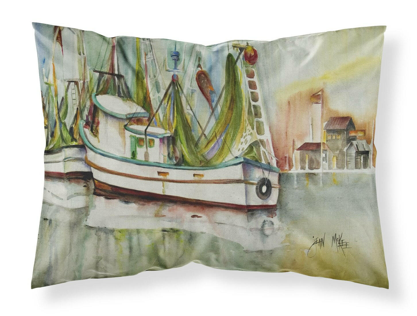 Ocean Springs Shrimper Fabric Standard Pillowcase JMK1068PILLOWCASE by Caroline's Treasures
