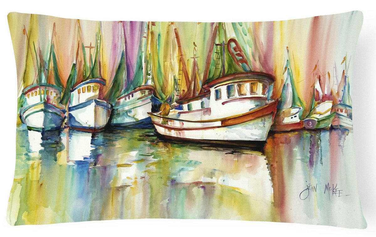 Shrimp Fleet Canvas Fabric Decorative Pillow JMK1074PW1216 by Caroline&#39;s Treasures