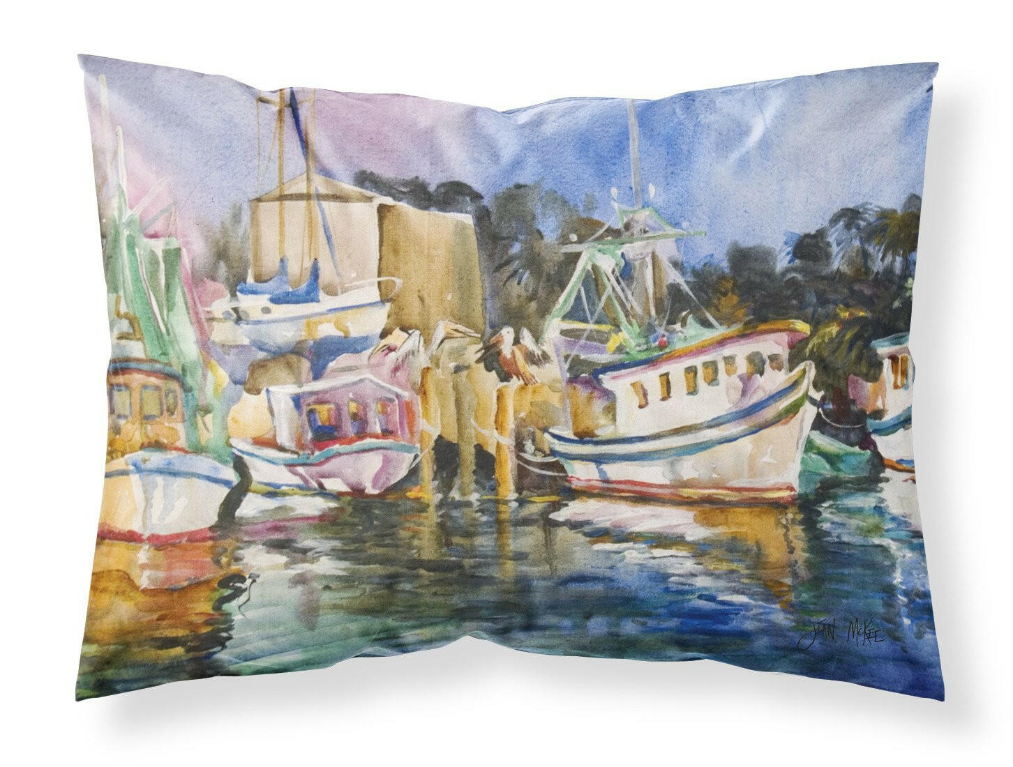 Shrimp Boat Warehouse Fabric Standard Pillowcase JMK1079PILLOWCASE by Caroline's Treasures
