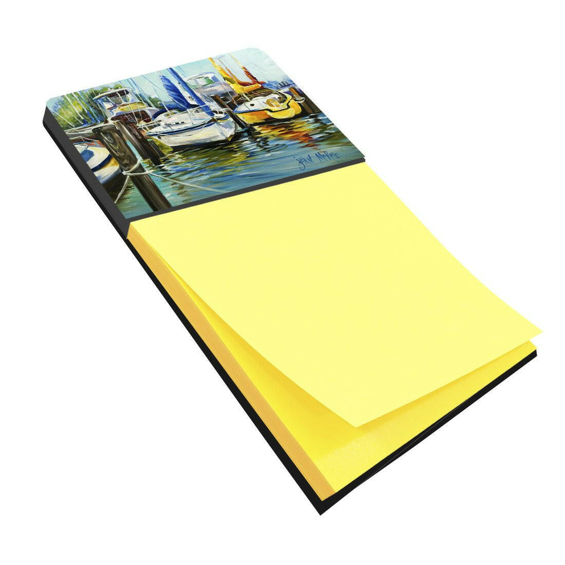 Yellow boat II Sailboat Sticky Note Holder JMK1085SN by Caroline&#39;s Treasures