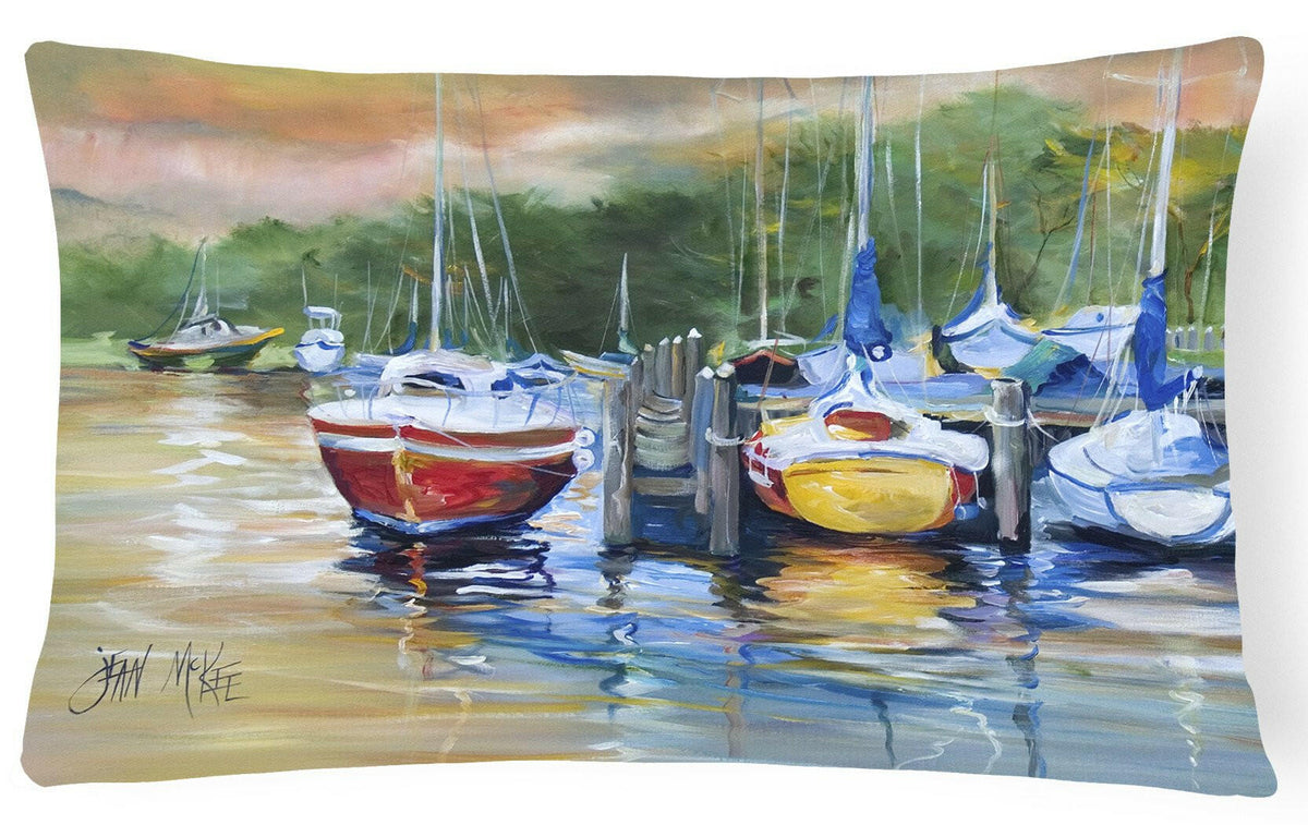 Up the Creek Sailboat Canvas Fabric Decorative Pillow JMK1086PW1216 by Caroline&#39;s Treasures
