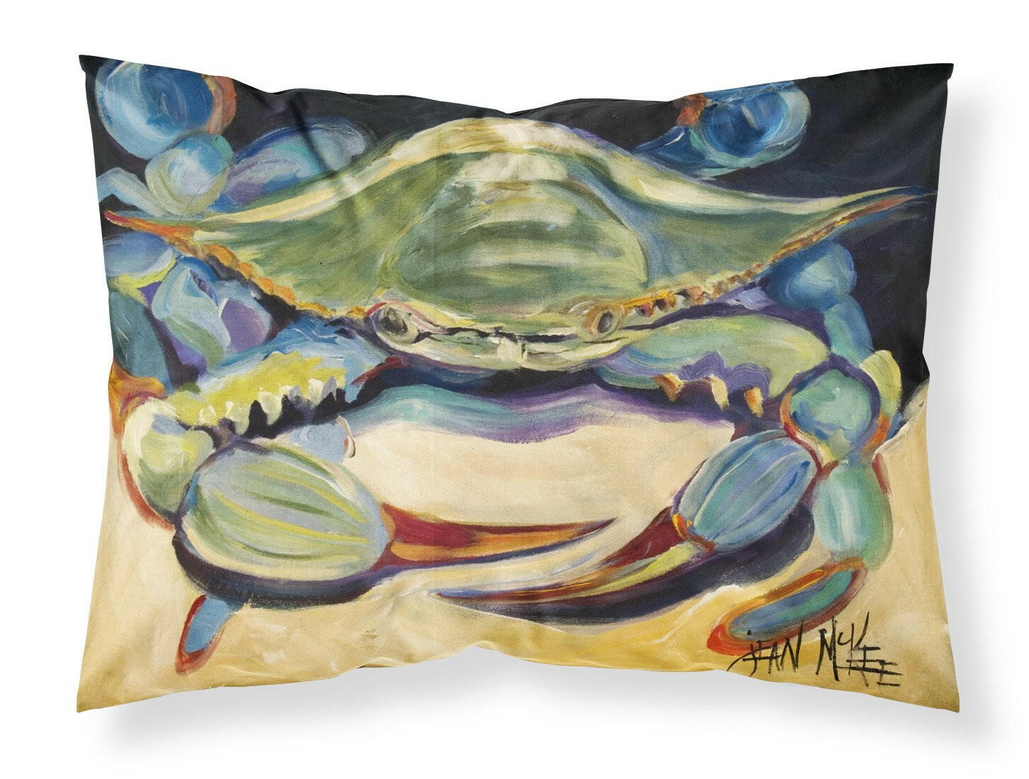 Blue Crab Fabric Standard Pillowcase JMK1093PILLOWCASE by Caroline's Treasures