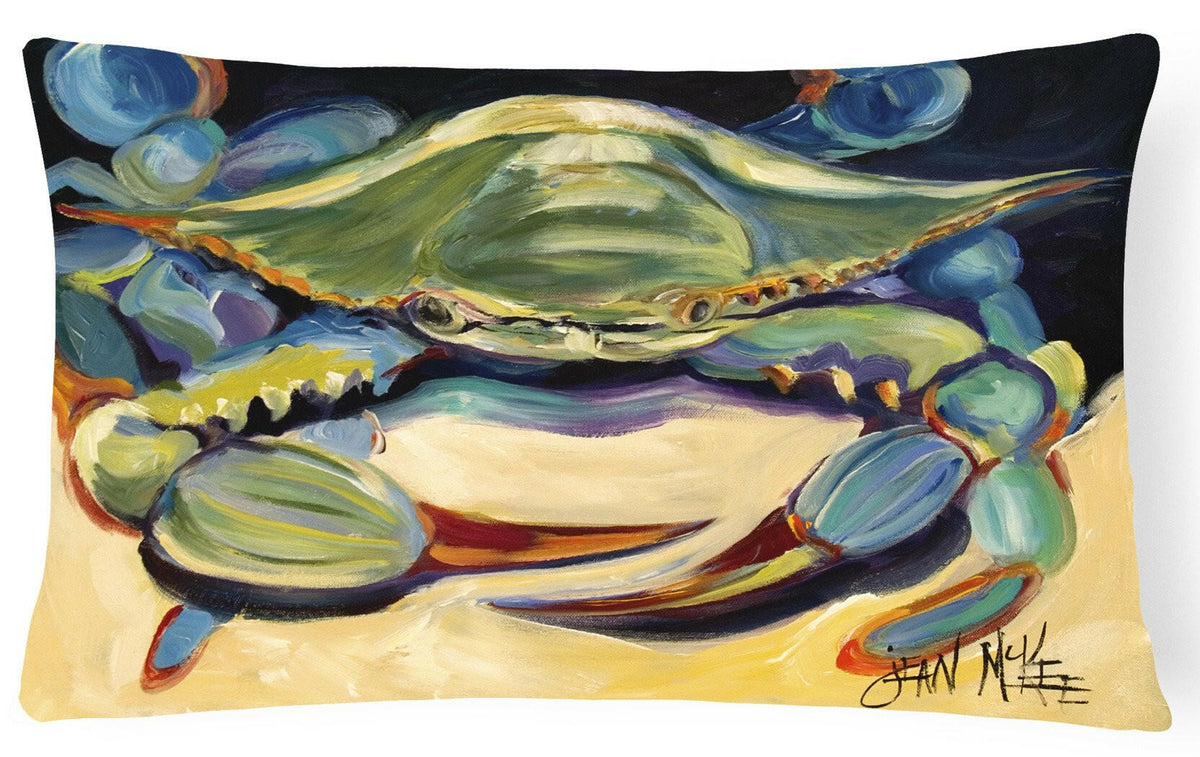 Blue Crab Canvas Fabric Decorative Pillow JMK1093PW1216 by Caroline&#39;s Treasures