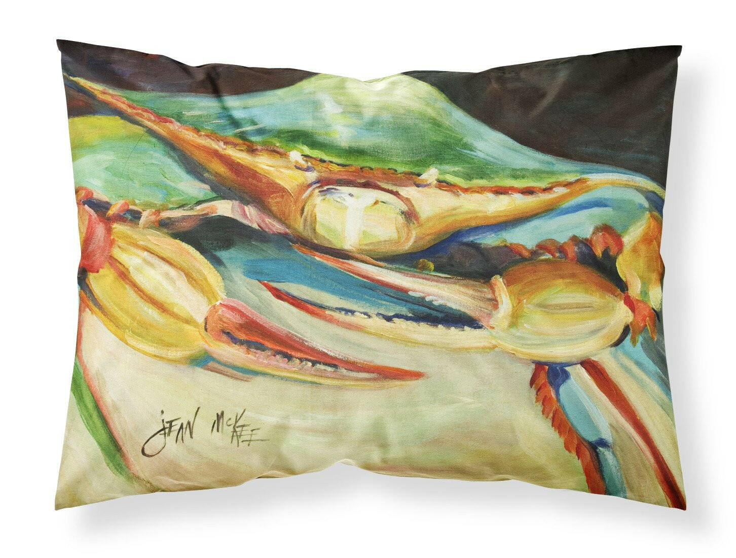 Blue Crab Fabric Standard Pillowcase JMK1095PILLOWCASE by Caroline's Treasures